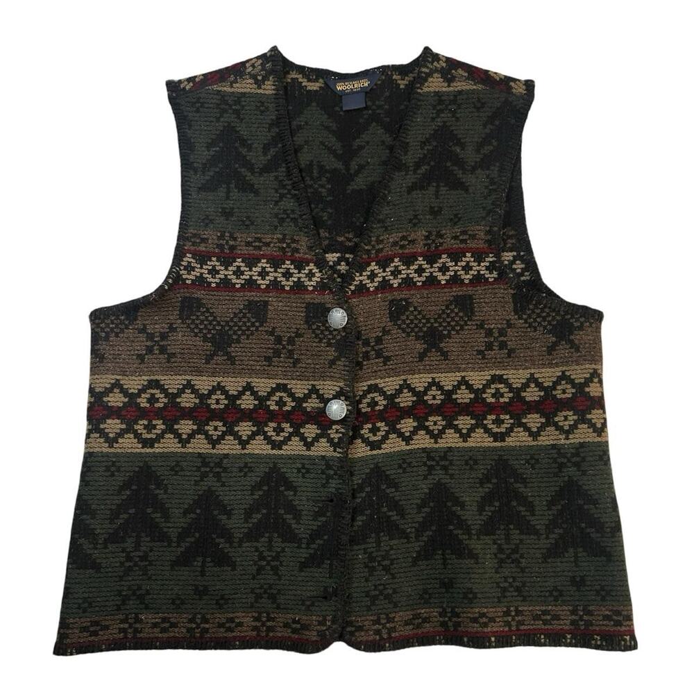 Vintage tribal print vest wool by woolrich sz L?